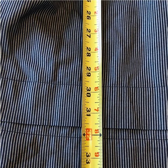 Aritzia Wilfred Free Denim & White Pin Stripe Mini Dress EUC - Picture 10 of 13
